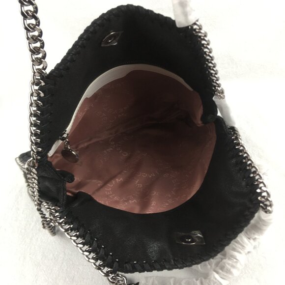 Stella McCartney x Ed Curtis Shared 3 Mini Falabella Embroidered Logo Faux Black - Picture 11 of 12